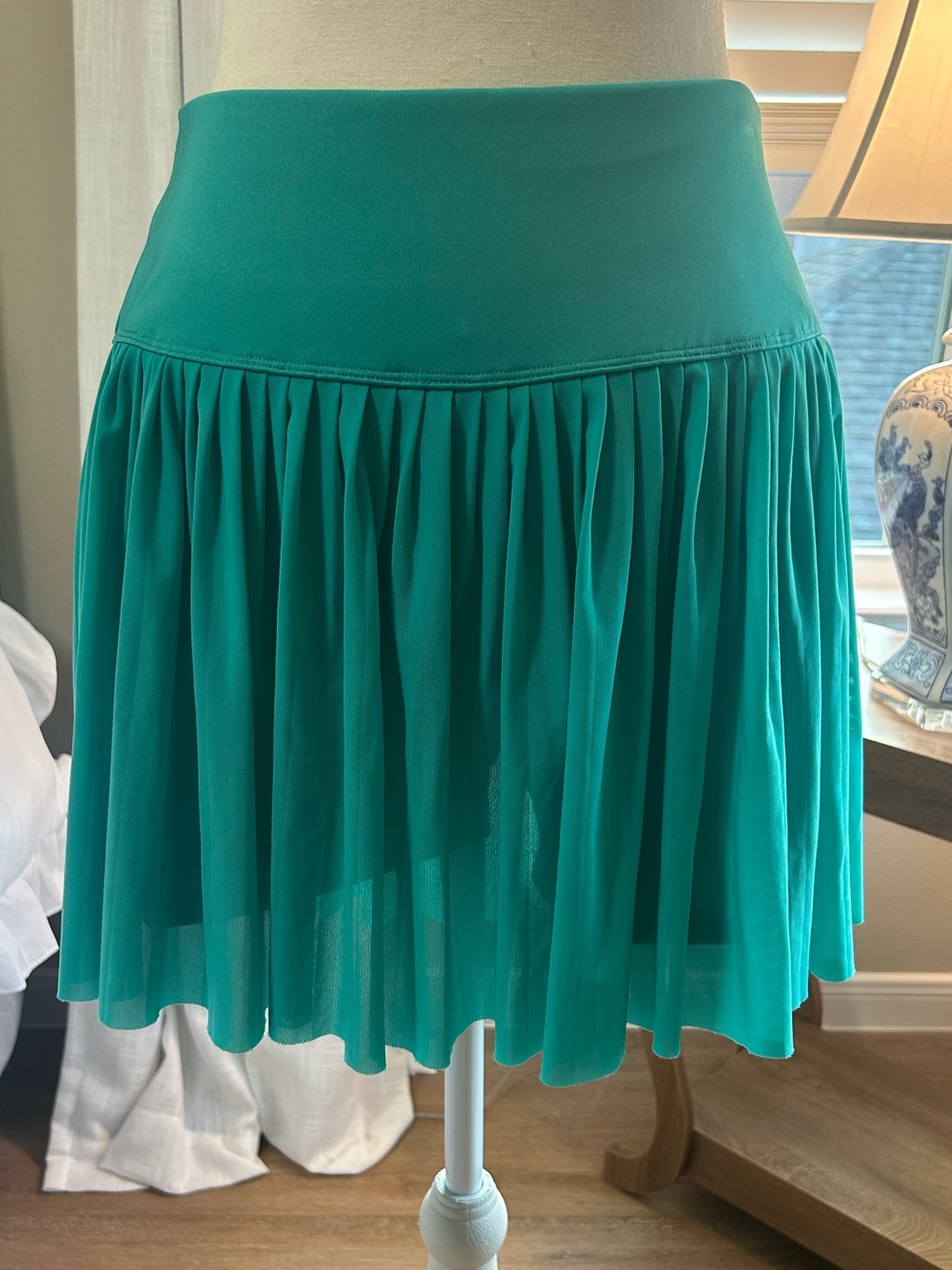 Tail Teal Chiffon Pleated Womenβs Skirt